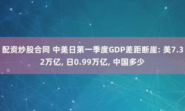 配资炒股合同 中美日第一季度GDP差距断崖: 美7.32万亿, 日0.99万亿, 中国多少