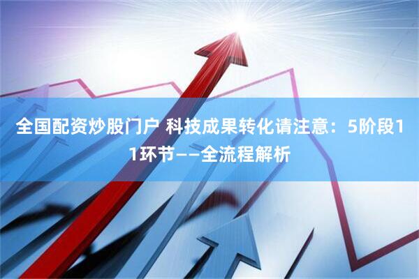 全国配资炒股门户 科技成果转化请注意：5阶段11环节——全流程解析
